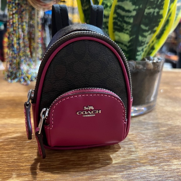 Coach Bags Mini Court Backpack Bag Charm In Signature Canvas Poshmark